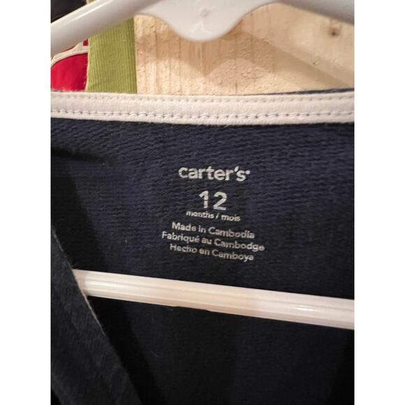 Carter’s 12M Navy Sailboat Dress 100% Cotton Nautical Summer - Picture 3 of 5